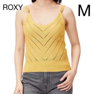 ロキシー(Roxy)のロキシー　レディース　 Mサイズ　イエロー　　ノースリーブ　キャミソール(キャミソール)