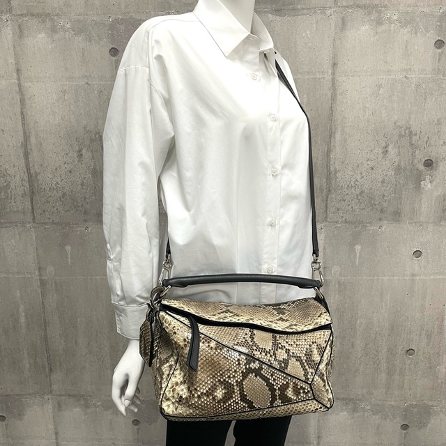 LOEWE ロエベ ハンドバッグ パズルバッグ マルチウェイ パイソン 蛇革