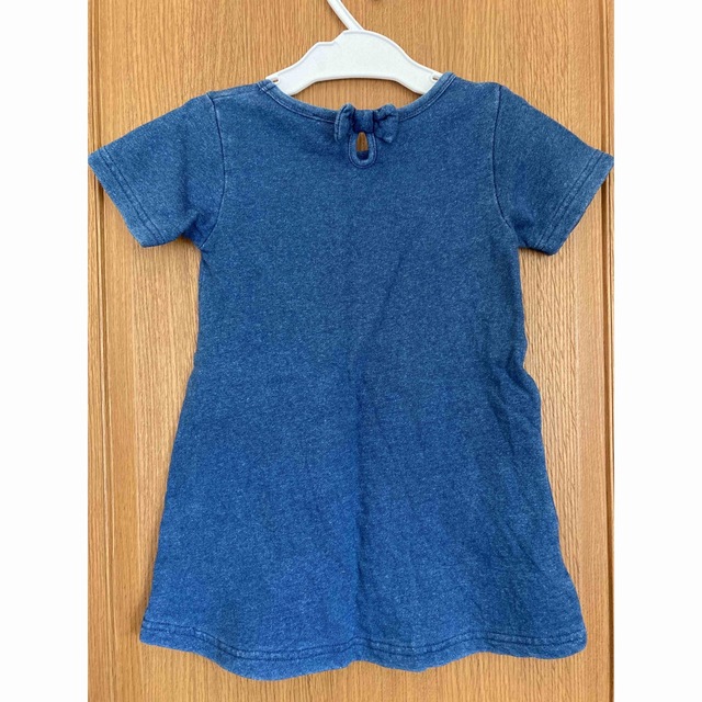 しまむら(シマムラ)のデニムワンピース、チュニック キッズ/ベビー/マタニティのキッズ服女の子用(90cm~)(ワンピース)の商品写真