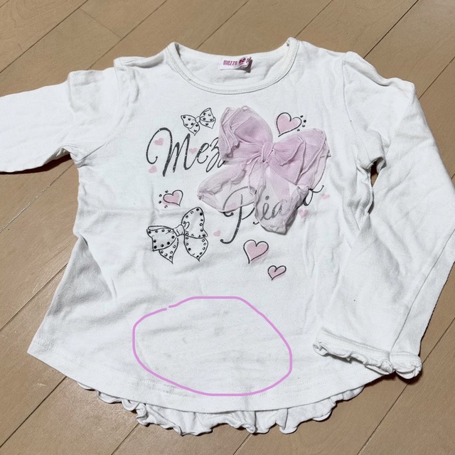 mezzo piano(メゾピアノ)の120 春服6点セット　Tシャツ　ワンピース　ロンT  メゾピアノ　ピンク キッズ/ベビー/マタニティのキッズ服女の子用(90cm~)(Tシャツ/カットソー)の商品写真