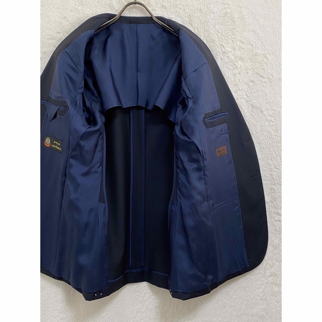 新品】イタリア カルロバルベラ生地使用 メンズ ジャケット A7 LL 濃紺