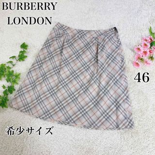 バーバリー(BURBERRY)の希少サイズ！BURBERRY バーバリーロンドン ノバチェック スカート 46(ひざ丈スカート)