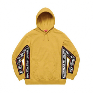 新品 S Supreme text rib hooded sweatshirt(パーカー)