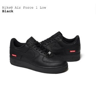 シュプリーム(Supreme)のSupreme Nike Air Force 1 Low Black us8.5(スニーカー)