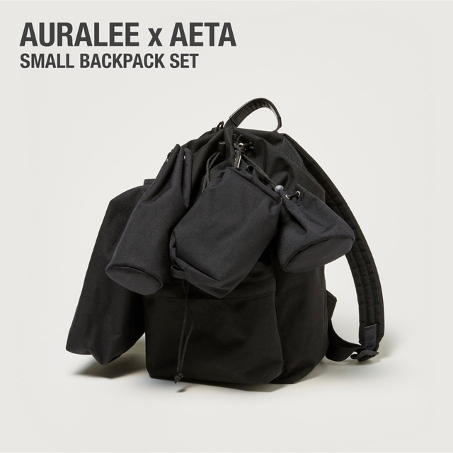 【新品未使用】AURALEE × AETA オーラリーxアエタ バッグパック 黒 AURALEE 最も優遇の