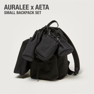 オーラリー(AURALEE)の【新品未使用】AURALEE × AETA オーラリーxアエタ バッグパック 黒(リュック/バックパック)