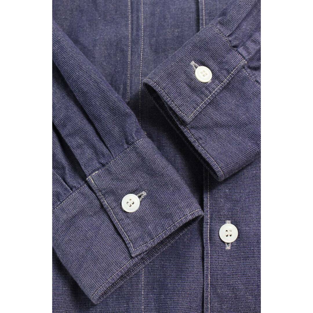 新発売】 18AW COMOLI コモリ オープンシャツ 長袖 パープル オーバー