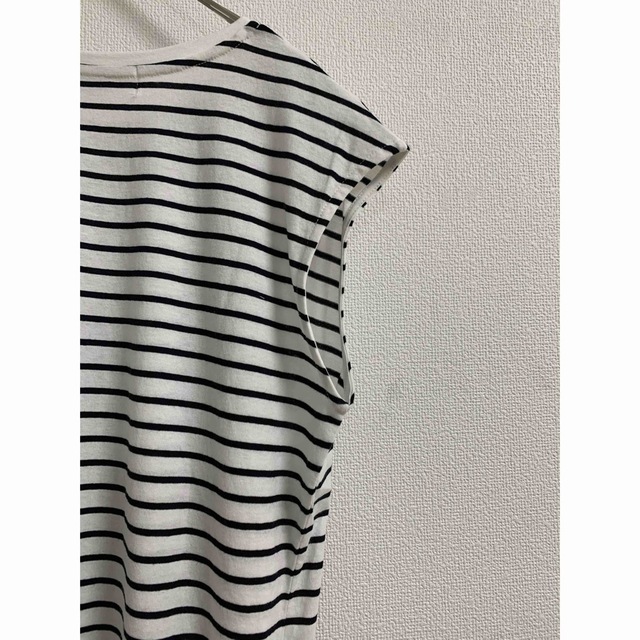OPAQUE.CLIP(オペークドットクリップ)の3436 OPAQUE.CLIP  ノースリーブTシャツ　ホワイト　M レディースのトップス(Tシャツ(半袖/袖なし))の商品写真