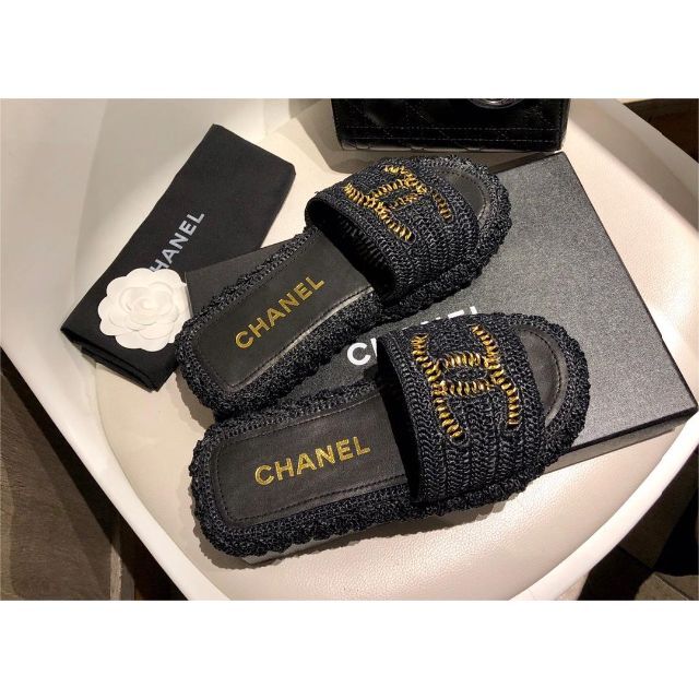 CHANEL サンダル ミュール ココマーク シャネル - サンダル