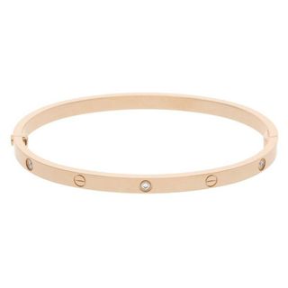 カルティエ(Cartier)のカルティエ  LOVE BRACELET PAVE DIAMONDS SM K18PGハーフダイヤスモールモデルブレスレット  メンズ 17(ブレスレット)