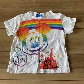 ディズニー(Disney)のプルート様　ディズニーリゾート　ミッキー　Tシャツ　半袖　レインボー(Tシャツ/カットソー)