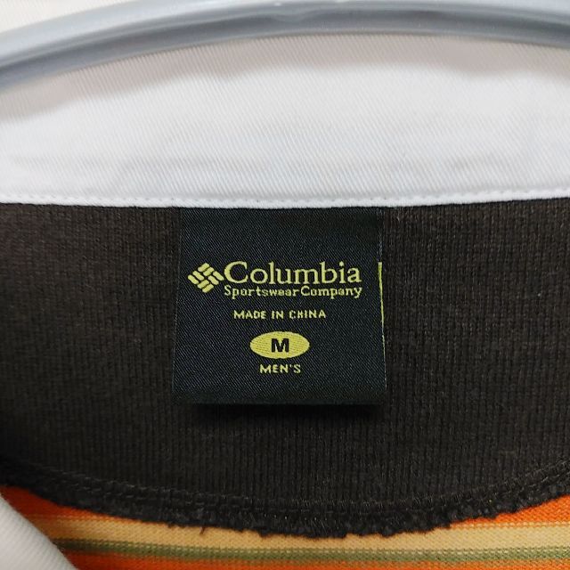 Columbia(コロンビア)の春秋　Columbia　マルチカラー　ボーダー　M　長袖ポロシャツ　クレイジー メンズのトップス(ポロシャツ)の商品写真