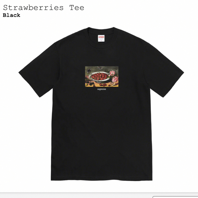 XL supreme Strawberries Tee black - Tシャツ/カットソー(半袖/袖なし)