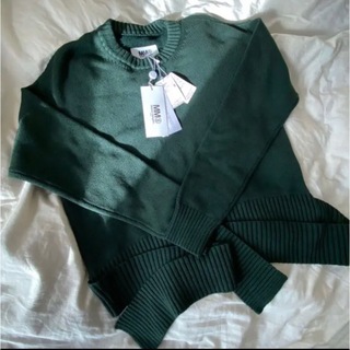 エムエムシックス(MM6)のメゾンマルジェラ　MM6 ニット　セーター　リボン　グリーン　冬服(ニット/セーター)