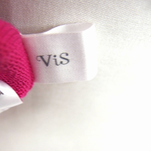 ViS(ヴィス)のビス ViS 花刺繍 ニット セーター フレンチスリーブ Vネック F ピンク レディースのトップス(ニット/セーター)の商品写真