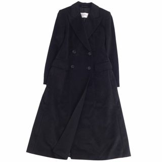 メイソングレイ(MAYSON GREY)の極美品 マックスマーラ Max Mara コート チェスターコート ロングコート 白タグ ダブルブレスト キャメルヘアー アウター レディース JI40 USA6 FB38(M相当) ブラック(その他)