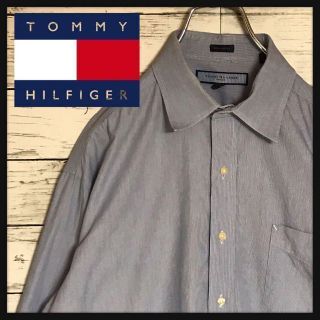 トミーヒルフィガー(TOMMY HILFIGER)の【人気カラーサックスブルー】トミーヒルフィガー☆長袖カジュアルシャツ　H242(シャツ)