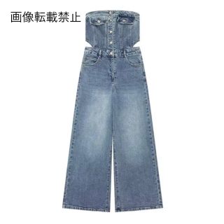🎀4月新作🛍11119◇デニム オールインワンパンツ サロペット (サロペット/オーバーオール)