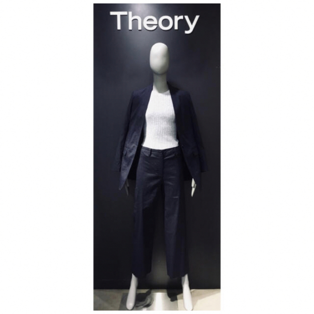 レディースTheory 18ss リネンロングジャケット& リネンストレート型パンツ