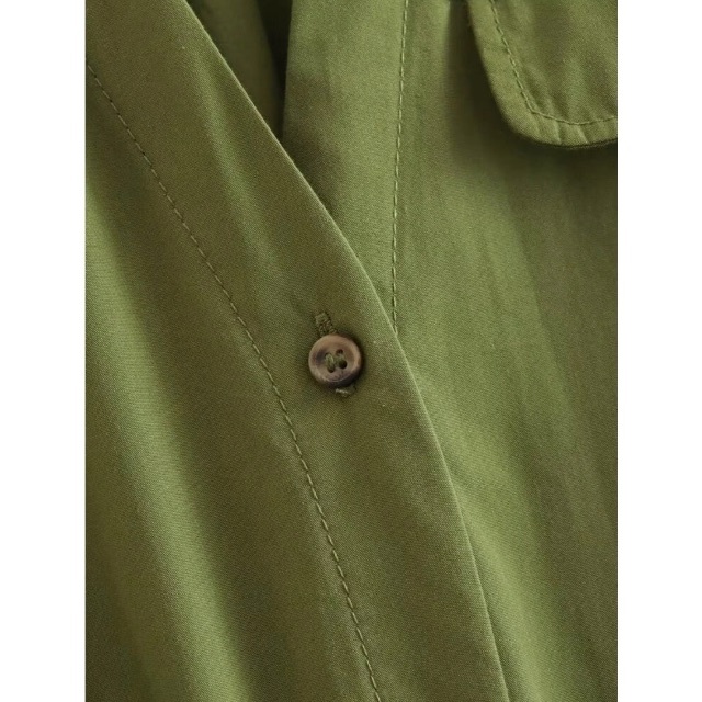 ????4月新作????11125◇khaki カーキ シャツワンピース 2