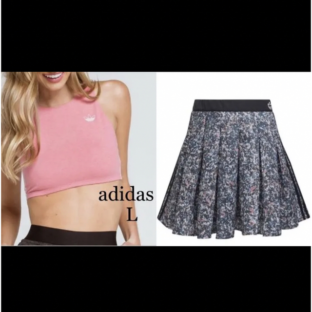 adidas(アディダス)の新品 adidas ショート丈 タンクトップ フレア ミニスカート コーデセット レディースのスカート(ミニスカート)の商品写真