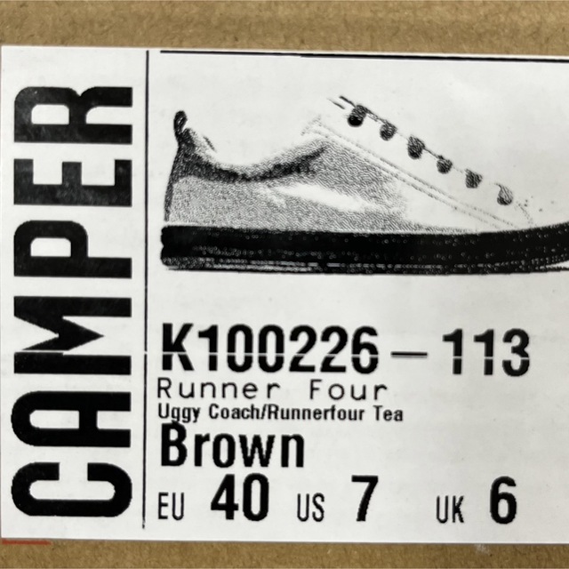 CAMPER(カンペール)の新品 Camper カンペール Runner レザースニーカー ブラウン メンズの靴/シューズ(スニーカー)の商品写真