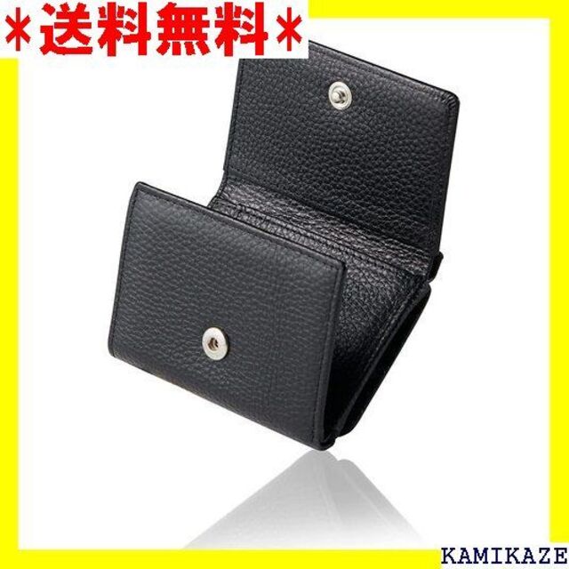 ☆ NEESE 財布 ミニ財布 小さい 折りたたみ財布 ブラック 25 メンズ