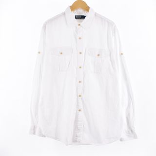 ラルフローレン(Ralph Lauren)の古着 ラルフローレン Ralph Lauren POLO by Ralph Lauren 長袖 リネンシャツ メンズXL /eaa332882(シャツ)