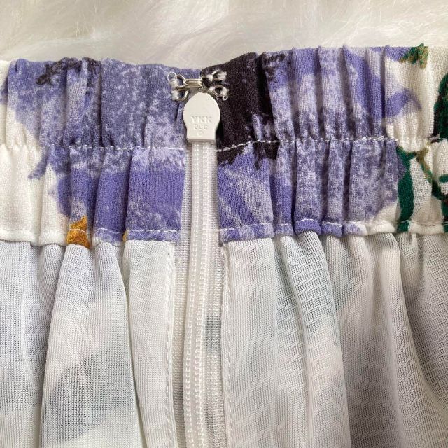 SNIDEL(スナイデル)のsnidel スナイデル フレア ラップスカート リボン 花柄  1 レディースのスカート(ひざ丈スカート)の商品写真