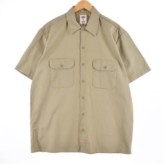 ディッキーズ(Dickies)の古着 ディッキーズ Dickies 半袖 ワークシャツ メンズXL /eaa328112(シャツ)