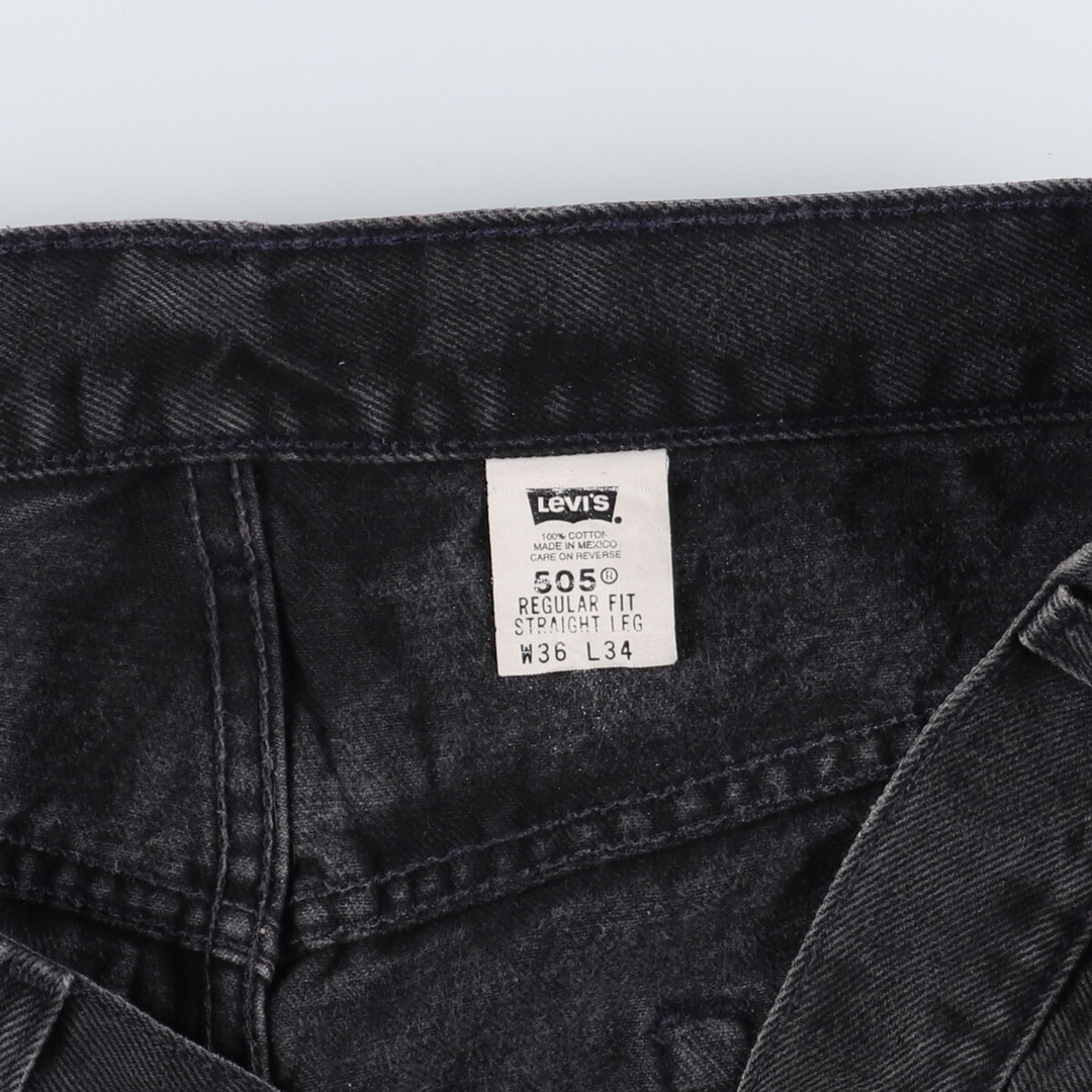 90年代 リーバイス Levi's 505 REGULAR FIT STRAIGHT LEG ブラックジーンズ テーパードデニムパンツ メンズw35 ヴィンテージ /eaa32974890年代ランク