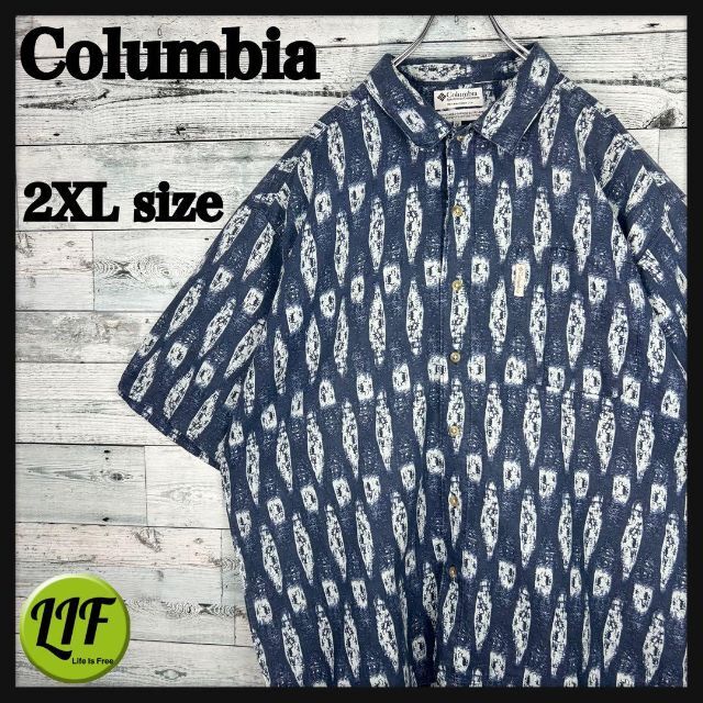 Columbia - 【希少‼︎】コロンビア ロゴタグ 胸ポケット 総柄 半袖 