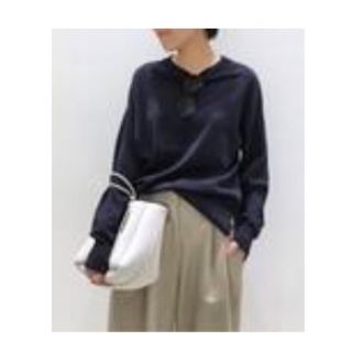 ドゥーズィエムクラス(DEUXIEME CLASSE)のDeuxiemeClasse  silk CTNC/N KNIT ネイビー(ニット/セーター)