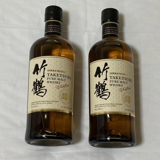 ニッカウイスキー(ニッカウヰスキー)の【ニッカ】竹鶴 2本セット・ピュアモルト ウイスキー・43％・700ml(ウイスキー)