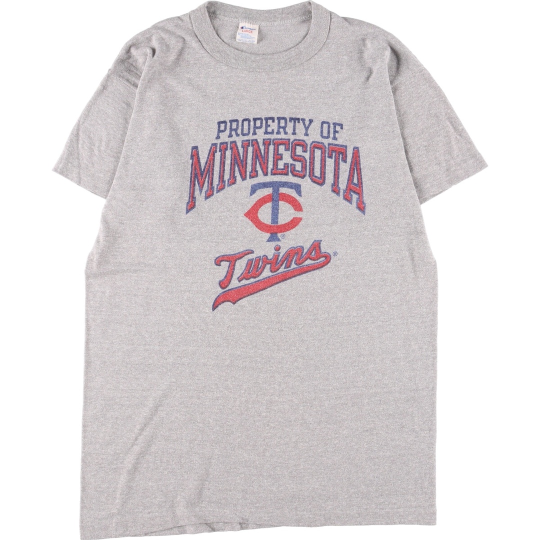 80年代 チャンピオン Champion トリコタグ MLB MINNESOTA TWINS ミネソタツインズ スポーツプリントTシャツ USA製 メンズM ヴィンテージ /eaa324610