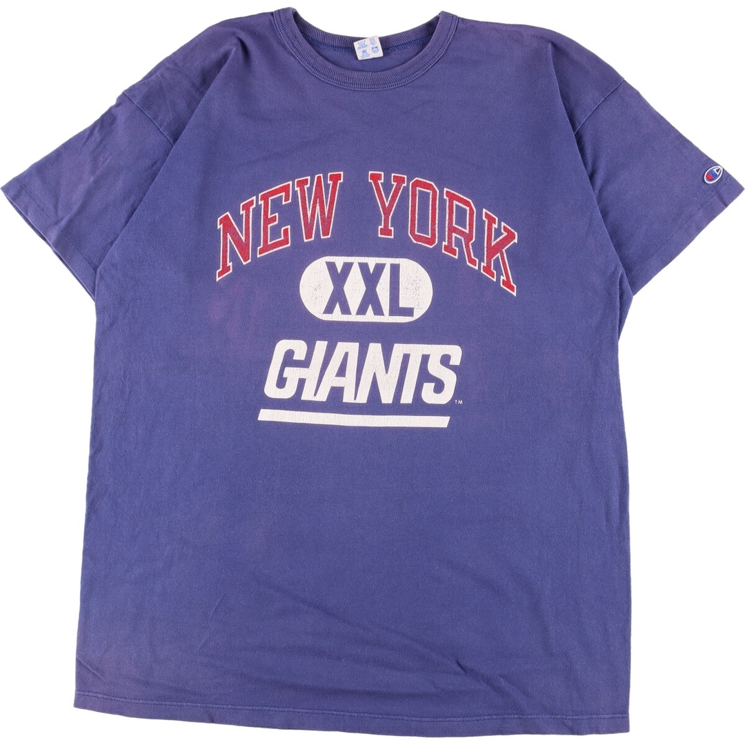 80年代 チャンピオン Champion トリコタグ NFL NEW YORK GIANTS ニューヨークジャイアンツ スポーツプリントTシャツ USA製 メンズXL ヴィンテージ /eaa331281