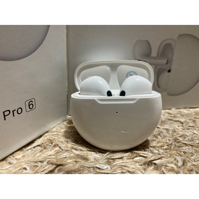 AirPro6【最強コスパ】Bluetoothワイヤレスイヤホン〈箱あり〉の通販 by ヒミツのアッコちゃん｜ラクマ