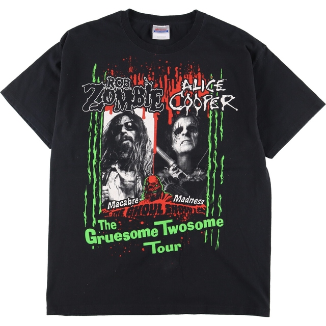 ヘインズ Hanes Rob Zombie ロブゾンビ ALICE COOPER アリス クーパー バンドTシャツ バンT メンズL /eaa317132