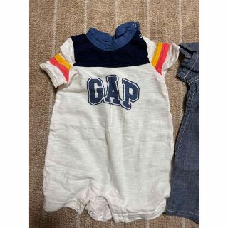 ギャップキッズ(GAP Kids)のGap 3-6m 半袖ロンパース　2枚(ロンパース)