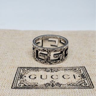 美品】GUCCI グッチ リング イニシャル 燻 S アラベスク シルバー