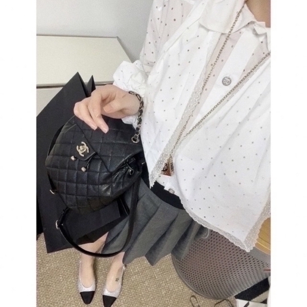 シャネル CHANEL❣️バックパック リュック✨合わせやすいホワイトカラー❣️