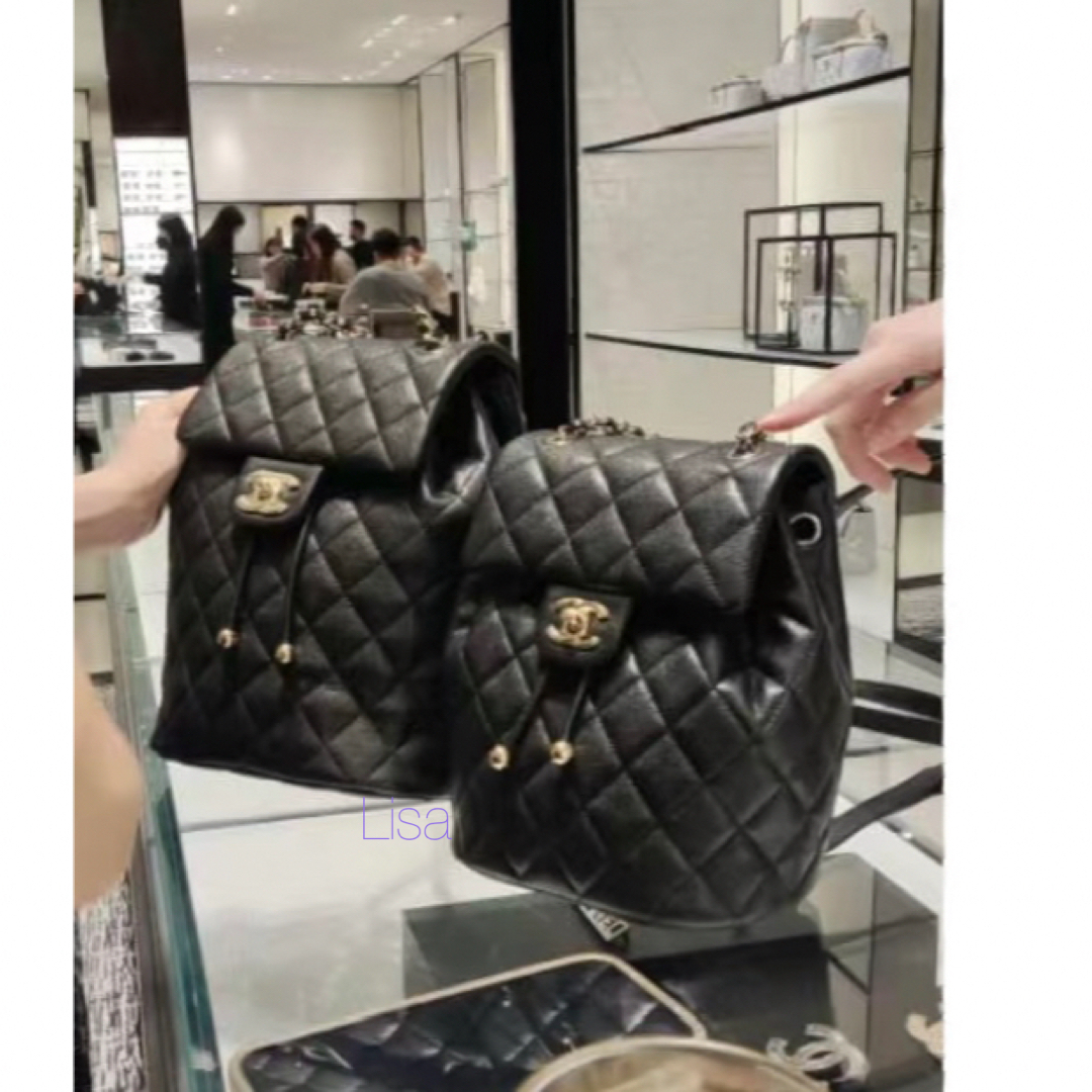 CHANEL(シャネル)の新作新品 ❣️23S ✨大人気　シャネル　リュック　キャビアスキン　黒 レディースのバッグ(リュック/バックパック)の商品写真