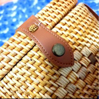 【新品】マレーシア ラタン 籐 カゴバッグ ショルダーバッグの通販