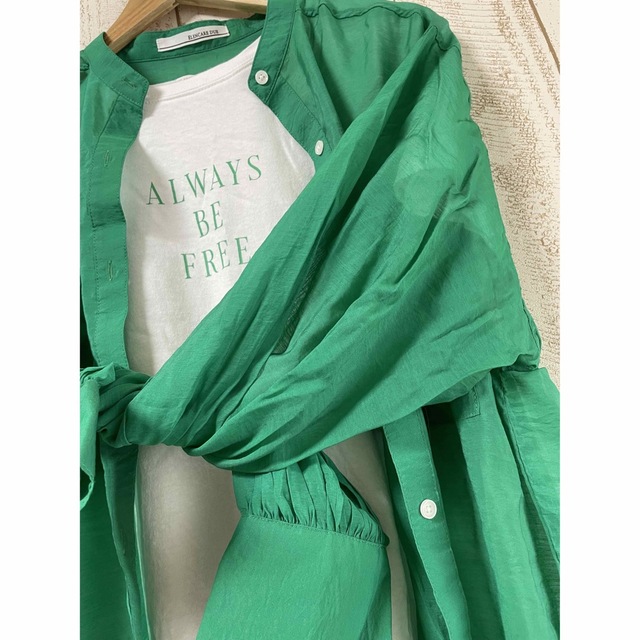 chocol raffine robe(ショコラフィネローブ)のグリーントップス セット レディースのトップス(Tシャツ(半袖/袖なし))の商品写真