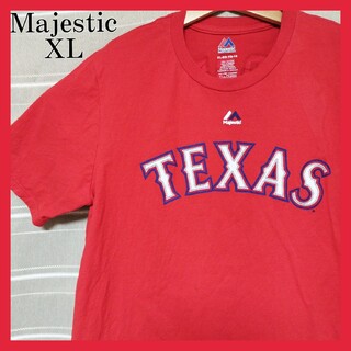 マジェスティック(Majestic)のMajestic マジェスティック MLB ゲームシャツ テキサスレンジャーズ(Tシャツ/カットソー(半袖/袖なし))