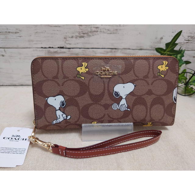 新品coach コーチ長財布　スヌーピー　ピーナッツ