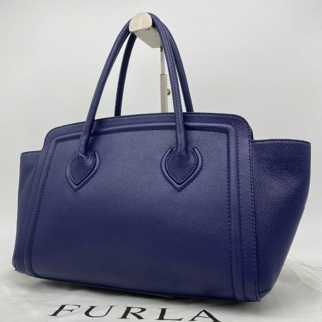 Furla - 【極美品】フルラ トートバッグ カレッジ 肩掛け ネイビー