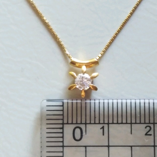 紺×赤 K18 ダイヤモンド 0.2ct ネックレス toei crown - crumiller.com