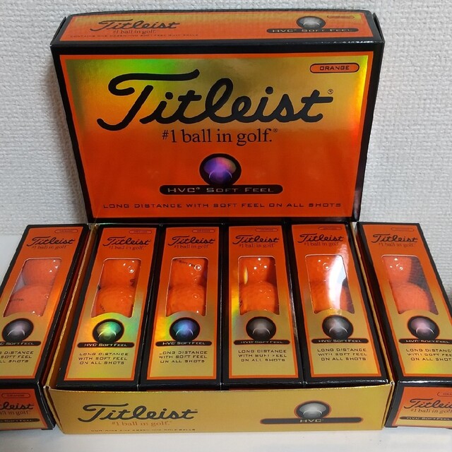 Titleist(タイトリスト)のタイトリスト HVC Soft Feel ゴルフボール 6スリーブ オレンジ スポーツ/アウトドアのゴルフ(その他)の商品写真