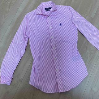 ポロラルフローレン(POLO RALPH LAUREN)の新品　ラルフローレン　ピンク　ストライプ　シャツ(シャツ/ブラウス(長袖/七分))